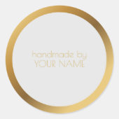 Gouden rand ronde sticker (Voorkant)