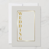 Gouden Rand Roos Bloemen Bruiloft Kaart (Achterkant)