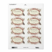 gouden rand roze modern eierkartonetiket etiket (Full Sheet)