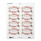 gouden rand roze modern eierkartonetiket etiket (Full Sheet)