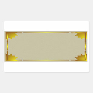 'gouden rand'-sticker rechthoekige sticker
