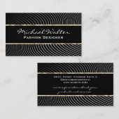 Gouden rand | Stijlvolle lijnen Visitekaartje (Voorkant / Achterkant)