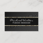 Gouden rand | Stijlvolle lijnen Visitekaartje (Voorkant)