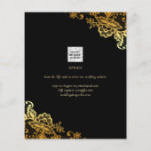 GOUDEN RAND Zwarte All-in1 Trouwkaart Save the Dat Flyer (Achterkant)