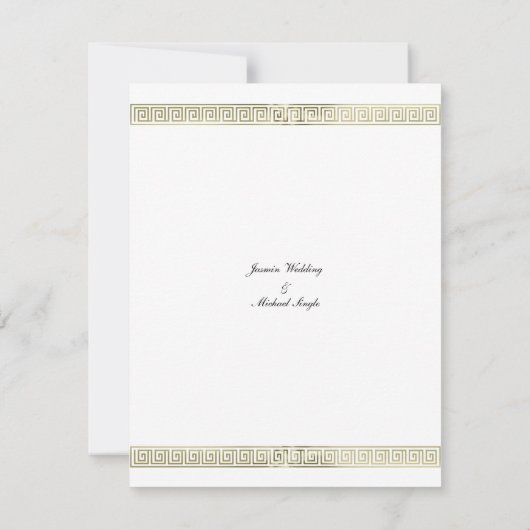 Gouden randpatroon kaart (Achterkant)