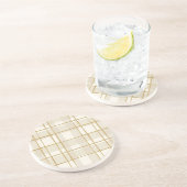 Gouden rasterpatroon zandsteen onderzetter (Zijkant)