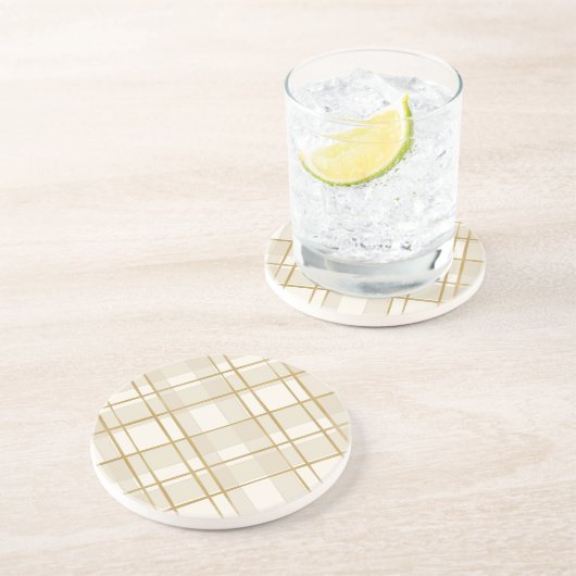 Gouden rasterpatroon zandsteen onderzetter (Zijkant)