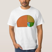 Gouden Ratio Olifant - Fibonacci Spiraal 2 T-shirt (Voorkant)