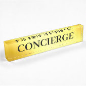 Gouden Receptie Conciërge Front Naambordje