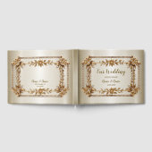 Gouden  Rechthoek Dimond Flowers Shiny Elegant Gastenboek (Volledig)