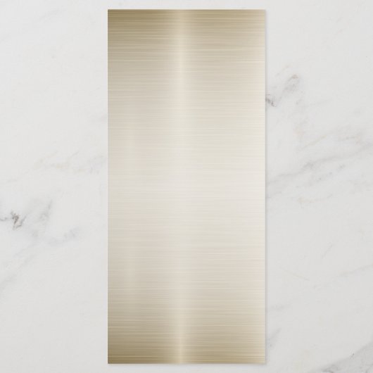 Gouden Rechthoek Dimond Flowers Shiny Elegant Menu (Achterkant)