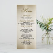 Gouden Rechthoek Dimond Flowers Shiny Elegant Menu (Staand voorkant)