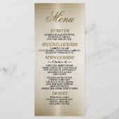 Gouden Rechthoek Dimond Flowers Shiny Elegant Menu (Voorkant)