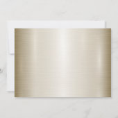 Gouden Rechthoek Dimond Flowers Shiny Save The Date (Achterkant)