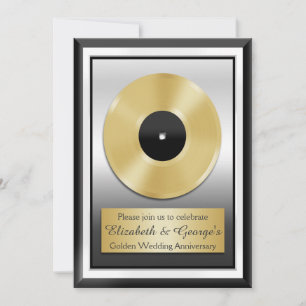 Gouden Record Gouden Bruiloft Jubileum Noviteit Kaart