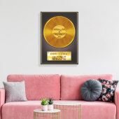 Gouden Record Speciale Datum Geheugengeschenk Canvas Afdruk (Insitu (Woonkamer))