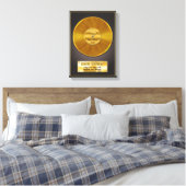 Gouden Record Speciale Datum Geheugengeschenk Canvas Afdruk (Insitu (Slaapkamer))