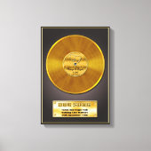 Gouden Record Speciale Datum Geheugengeschenk Canvas Afdruk (Voorkant)