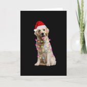 gouden rector zit vol kerstmis kaart (Voorkant)