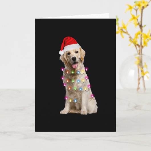 gouden rector zit vol kerstmis kaart (Gele Bloem)