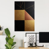 Gouden reflecties geometrie poster (Thuiskantoor)