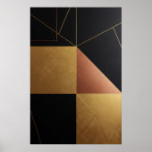 Gouden reflecties geometrie poster (Voorkant)