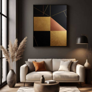 Gouden reflecties geometrie poster
