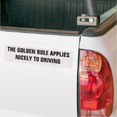 Gouden Regel geldt mooi voor rijden Bumpersticker (Op Truck)