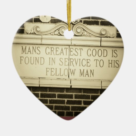 Gouden Regel Oud Engels Keramisch Ornament (Voorkant)