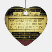 Gouden Regel Oud Engels Keramisch Ornament (Achterkant)