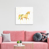 Gouden regenboog droom eenhoorn canvas afdruk (Insitu (Woonkamer))