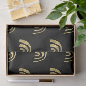 Gouden regenboog en zwart tissuepapier (Geschenk)