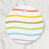 Gouden Regenboog Kunst Partij Verjaardag Dank u Bedankjes Labels (Achterkant)