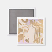 Gouden Regenboog XOXO Vormt Collage Magneet (Voorkant / Achterkant)