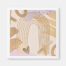 Gouden Regenboog XOXO Vormt Collage Magneet