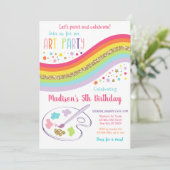 gouden regenboogkunstpartij voor een magerdag kaart (Staand voorkant)