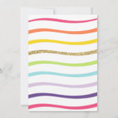 gouden regenboogkunstpartij voor een magerdag kaart (Achterkant)