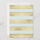 Gouden regendruppels en script baby shower nodigen kaart (Achterkant)