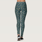 gouden regendruppels zwart leggings (Achterkant)