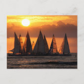 Gouden reis - Waikiki Sunset Sail Feestdagenkaart (Voorkant)