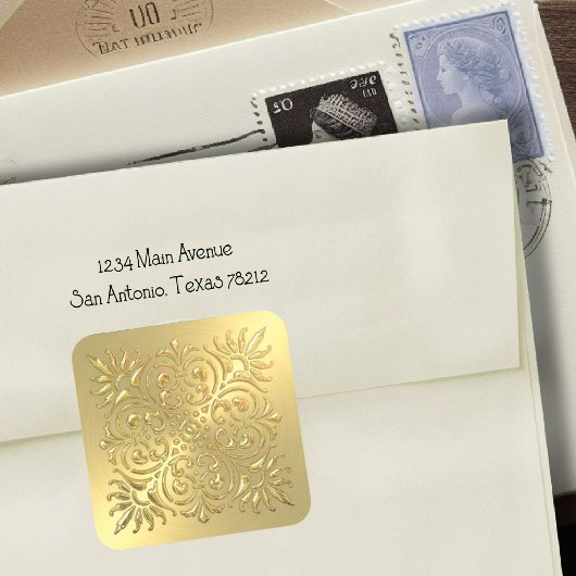 gouden reliëfdruk Kijk Sticker