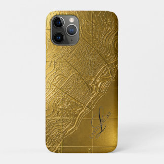gouden reliëfkaart Newport Beach Case-Mate iPhone Case