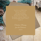 Gouden Religieuze Christelijke Kerstkerststal Feestdagenkaart