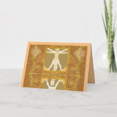 gouden renaissance feestdagen kaart (Achterkant)