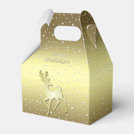Gouden Rendier Besneeuwde Kerst Favorietendoos Bedankdoosjes