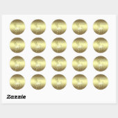 Gouden Rendier Besneeuwde Vakantie Sticker (Vel)