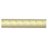 Gouden Rendier Besneeuwde Vakantie Tafel Runner Medium Tafelloper (Horizontaal)