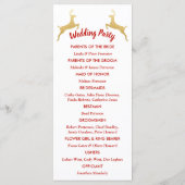 Gouden rendier | Kerst | Trouwprogramma Programmakaart (Achterkant)