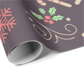 Gouden Rendier Kerstmis Cadeaupapier (Rol Hoek)