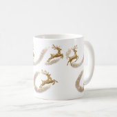 Gouden Rendier Kerstmug Koffiemok (Voorkant rechts)
